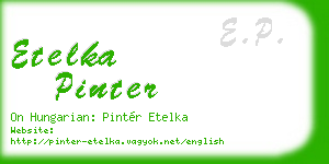 etelka pinter business card