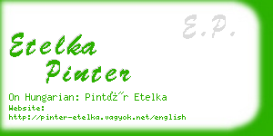 etelka pinter business card